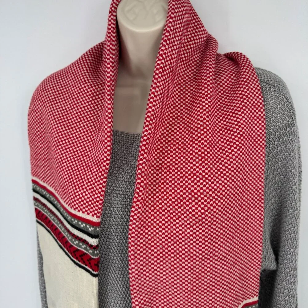 Reebok Center Ice Chicago Blackhawks Knit Scarf NHL Hockey 100% Acrylic